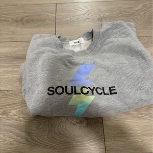 SoulCycle grey cropped sweatshirt